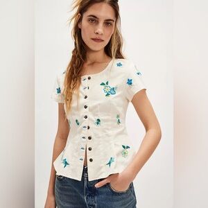 Free people Kelly embroidered blouse
